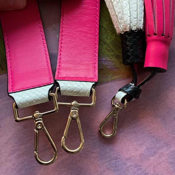 Reduced KATE SPADE New York Tassel Key Fob color block handbag strap. - Picture 5 of 9